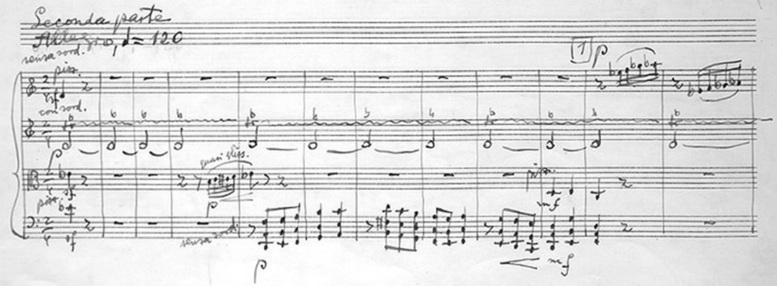 Béla Bartók, Third String Quartet, manuscript